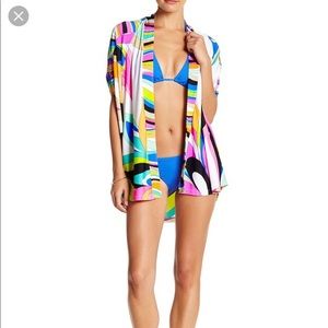 Trina Turk ‘St. Tropez’ Printed Kimono Coverup